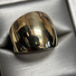 14KT Yellow Gold High Polished Shiny Dome Design Cigar Band Ring