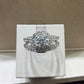0.96 CTW Natural Diamond Halo Wedding Set in 14K White Gold – F-G Color, VS2-SI Clarity