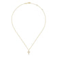 Gabriel & Co. 14K Yellow Gold Diamond Cross Pendant Necklace .01CTW