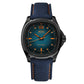 MIDO Multifort TV Big Date Blue and Orange Dial Stainless Steel Black PVD Watch - Blue Fabric Strap - 39.2 x 40mm