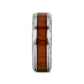 OHANA Koa Wood Inlaid Titanium Men’s Wedding Ring with Intricate Edges - 6mm - 10mm