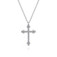 Gabriel & Co. 14K White Gold Diamond Cross Pendant Necklace 1/4CTW