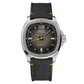 MIDO Multifort TV Big Date Black and Yellow Dial Stainless Steel Watch - Black Fabric Strap - 39.2 x 40mm