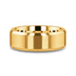 RHODES Gold-Plated Beveled Tungsten Carbide Ring - 4mm - 8mm