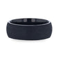 CIMMERIAN Domed Black Titanium Men's Wedding Band With Sand Blasted Finish - 8mm