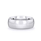 VIVID Silver Polished Finish Domed Wedding Band - 4mm & 8mm