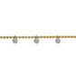 Gabriel & Co. 14K White and Yellow Gold Bujukan White Sapphire Droplet Bracelet