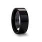 FRAENER Flat Polish Finished Black Ceramic Wedding Ring - 2mm - 12mm - 6mm