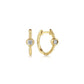 Gabriel & Co. 14K YELLOW GOLD DIAMOND BUJUKAN HUGGIE EARRINGS