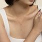 Gabriel & Co. 14K White Yellow Gold Bujukan And Diamond Y Necklace .03CTW