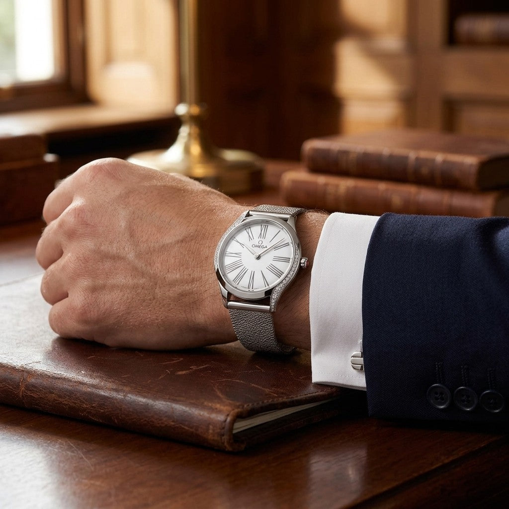Omega de Ville Mini Trésor 26 mm — Steel on Steel — lifestyle