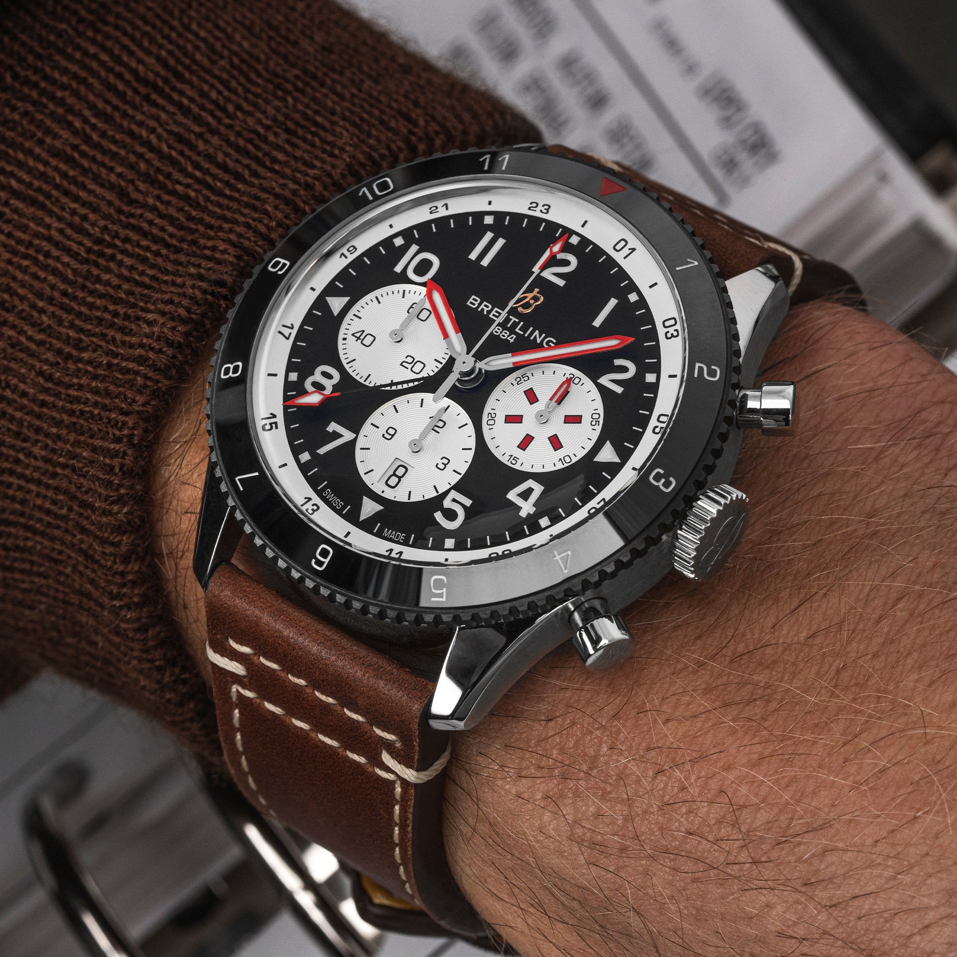 Breitling Super AVI B04 Chronograph GMT 46 Mosquito — Black Dial