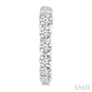 1/2 Ctw Prong Set Round Cut Diamond Hoop Earrings in 14K White gold