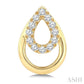 1/6 Ctw Overlay Pear Shaped Frame Round Cut Golden Glow Diamond Fashion Drop Earrings in 10K Yellow Gold