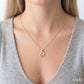1/10 Ctw Overlay Pear Shaped Frame Round Cut Golden Glow Diamond Fashion Drop Petite Pendant With Chain in 10K Yellow Go