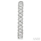 2 Ctw Zigzag Baguette and Round Cut Diamond Hoop Earrings in 14K White Gold