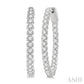 1 1/2 Ctw Inside-Out Round Cut Diamond Hoop Earrings in 14K White Gold