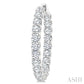 8 Ctw Inside-Out Round Cut Diamond Hoop Earrings in 14K White Gold