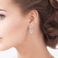 8 Ctw Inside-Out Round Cut Diamond Hoop Earrings in 14K White Gold