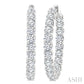 8 Ctw Inside-Out Round Cut Diamond Hoop Earrings in 14K White Gold