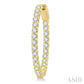 1 1/2 Ctw Inside-Out Round Cut Diamond Hoop Earrings in 14K Yellow Gold