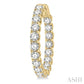 10 Ctw Inside-Out Round Cut Diamond Hoop Earrings in 14K Yellow Gold