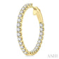 3 Ctw Inside-Out Round Cut Diamond Hoop Earrings in 14K Yellow Gold