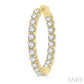8 Ctw Inside-Out Round Cut Diamond Hoop Earrings in 14K Yellow Gold