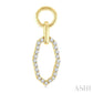 1/3 Ctw Geometric Shape Link Round Cut Diamond Fashion Earrings in 10K Yellow Gold