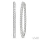 1 1/2 Ctw Inside-Out Round Cut Diamond Oval Shape Hoop Earrings in 14K White Gold