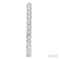 5 Ctw Inside-Out Round Cut Diamond Oval Shape Hoop Earrings in 14K White Gold