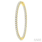 5 Ctw Inside-Out Round Cut Diamond 1 3/4 Inch Hoop Earrings in 14K Yellow Gold