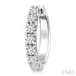 1 1/2 Ctw Round Cut Diamond Hoop Earrings in 14K White gold