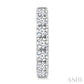 1 1/2 Ctw Round Cut Diamond Hoop Earrings in 14K White gold