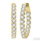 2 Ctw Inside-Out Round Cut Diamond Hoop Earrings in 14K Yellow Gold
