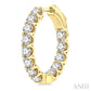 3 Ctw Inside-Out Round Cut Diamond Hoop Earrings in 14K Yellow Gold