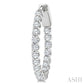1 Ctw Inside-Out Round Cut Diamond Hoop Earrings in 14K White Gold