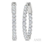 1 Ctw Inside-Out Round Cut Diamond Hoop Earrings in 14K White Gold