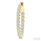 1 Ctw Inside-Out Round Cut Diamond Hoop Earrings in 14K Yellow Gold