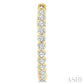 1 Ctw Inside-Out Round Cut Diamond Hoop Earrings in 14K Yellow Gold