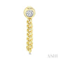1/3 Ctw Bezel Set Round Cut Diamond Curb Link Fashion Earrings in 14K Yellow Gold