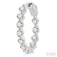 2 Ctw Inside-Out Single Prong Set Round Cut Diamond Hoop Earrings in 14K White Gold