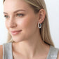 3 Ctw Inside-Out Single Prong Set Round Cut Diamond Hoop Earrings in 14K White Gold
