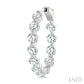 5 Ctw Inside-Out Single Prong Set Round Cut Diamond Hoop Earrings in 14K White Gold