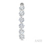 5 Ctw Inside-Out Single Prong Set Round Cut Diamond Hoop Earrings in 14K White Gold
