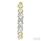 4 Ctw Inside-Out Single Prong Set Round Cut Diamond Hoop Earrings in 14K Yellow Gold