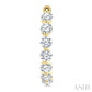 5 Ctw Inside-Out Single Prong Set Round Cut Diamond Hoop Earrings in 14K Yellow Gold