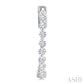 1 Ctw Inside-Out Single Prong Set Round Cut Diamond Hoop Earrings in 14K White Gold