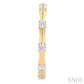 1/3 Ctw Bamboo Shoot Inspired Round Cut Diamond Fashion Half Hoop Earrings in 14K Yellow Gold