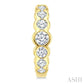 1 Ctw Graduated Bezel Set Round Cut Diamond Fashion Hoop Earrings in 14K Yellow Gold